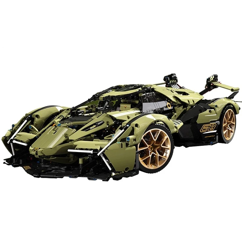 

Building Blocks 88001 V12 Vision Supercar DIY Green Cars Model Bricks Education Toy Creative Birthday Gift Kids Friends 2527 PCS