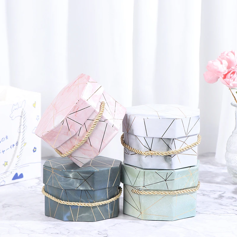 

Irregular Shape Gift Boxes Printed Pattern Decoratice Packing Flowers Boxes