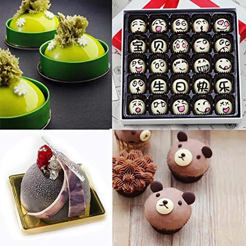 6/15/24 отверстий форма силиконовая Сфера формы для шоколада торта круглая помадка
