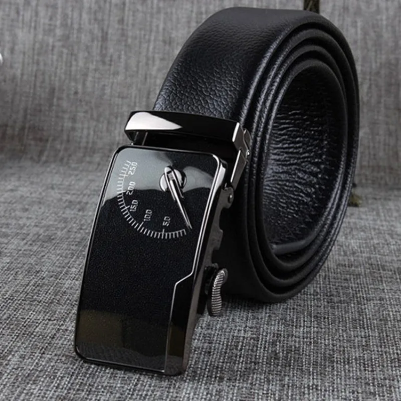 

Bauhinia brand business first layer cowhide belt double-sided time alloy automatic buckle leather belt