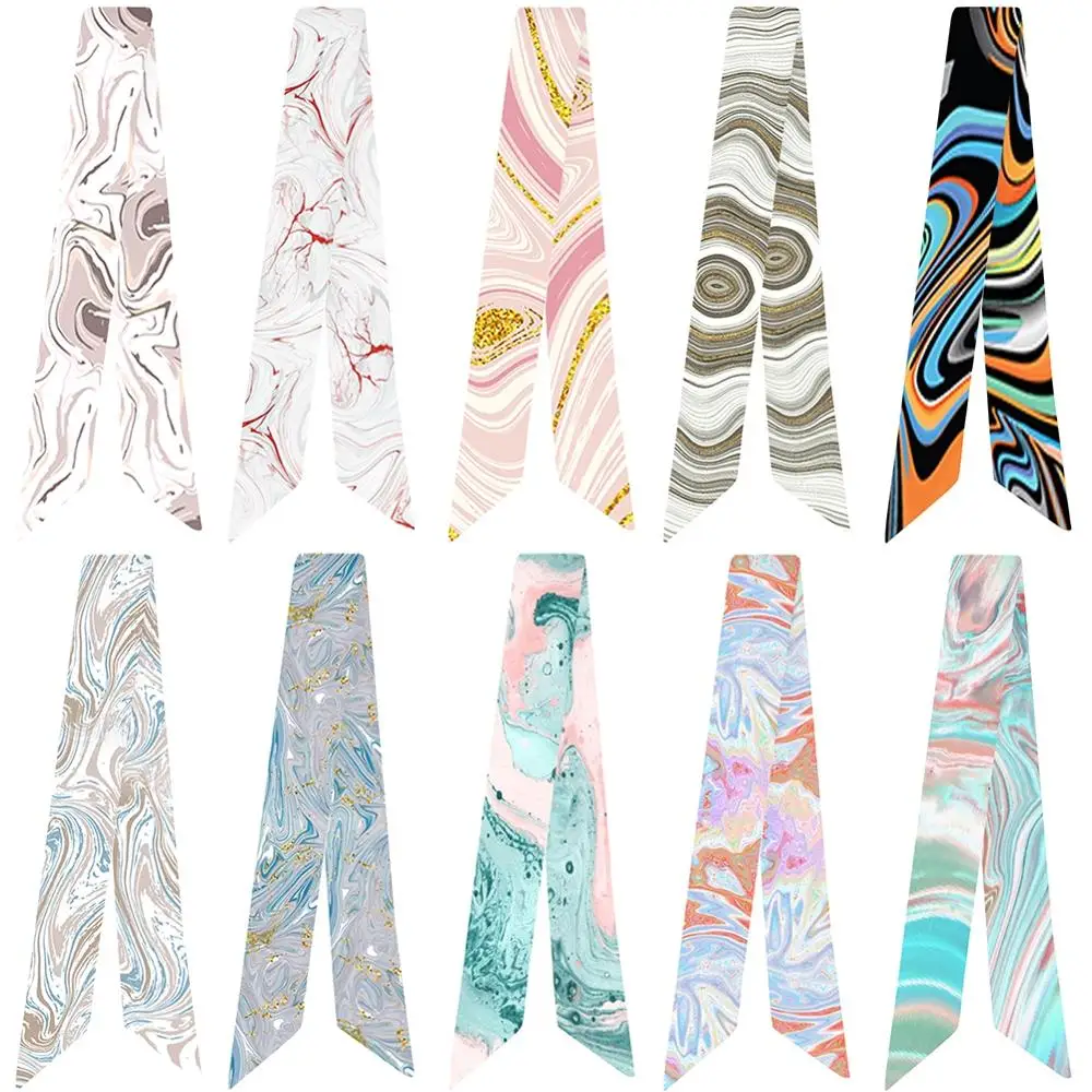 

Асимметричный шарф с абстрактным принтом, различные сумки с ручками, завязываемый шарф, маленький шарф, модный платок, шарф