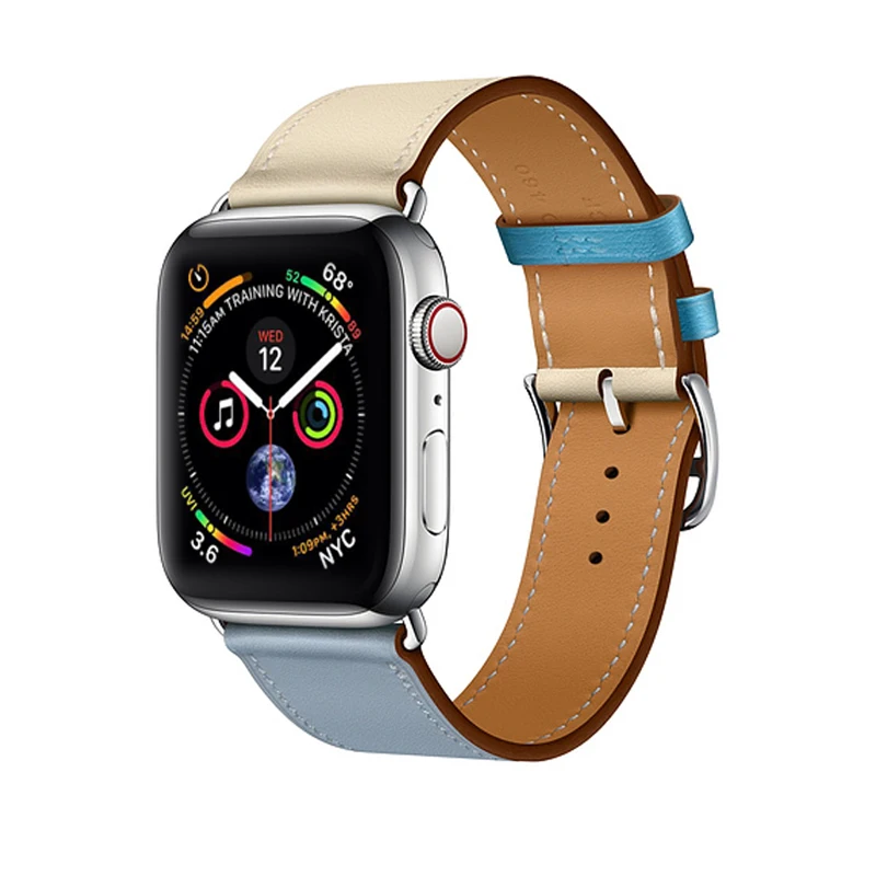 Кожаный ремешок для Apple watch band 42 мм 38 браслет наручных часов One tour correa Iwatch series 5/4/3/2/1