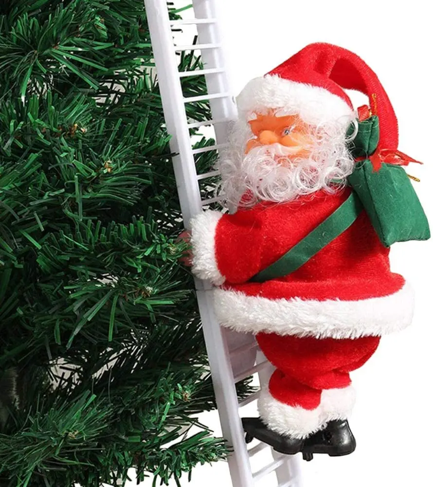 Электрический Санта-Клаус подъемная лестница с подсветкой плюшевая игрушка