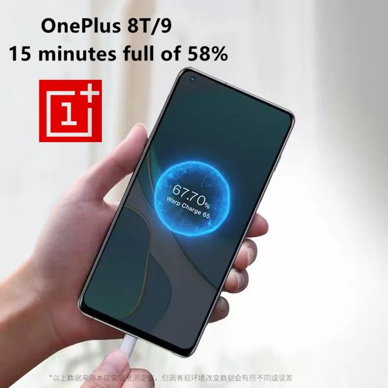 Оригинальное зарядное устройство Oneplus 65 Вт Warp Charge Европейское настенное адаптер