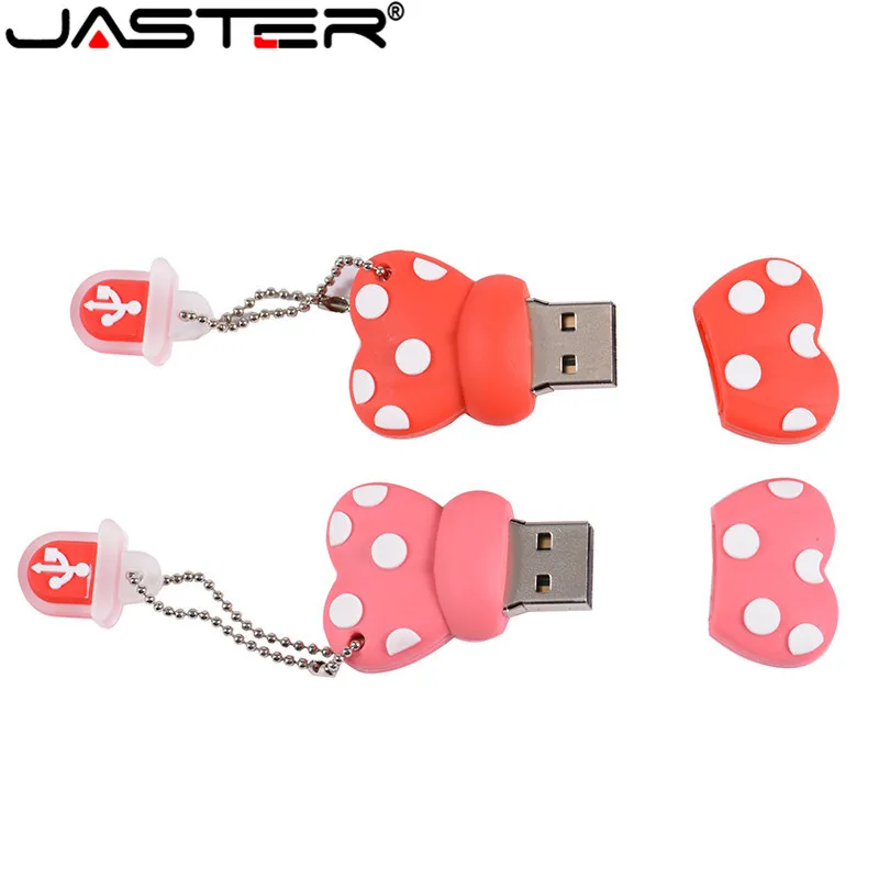 128 ГБ USB флеш-накопитель мультяшный котенок ручка с бантом привод 4 8 16 32 64 розовый
