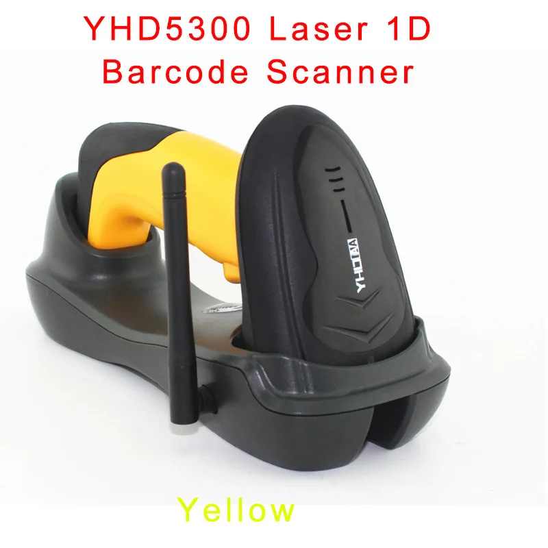 YHD5300 yellow Ручной беспроводной сканер штрих-кодов 32 бит 4 Мб 1D 2D считыватель штрих-кодов QR PDF417 сканер матричного кода данных для POS терминалов инвентаризация - Цвет: YHD5300 yellow