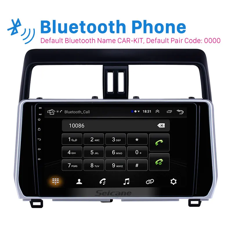 Автомагнитола Seicane с сенсорным HD-экраном GPS-навигацией 10 1 дюйма Android 8 для Toyota Prado