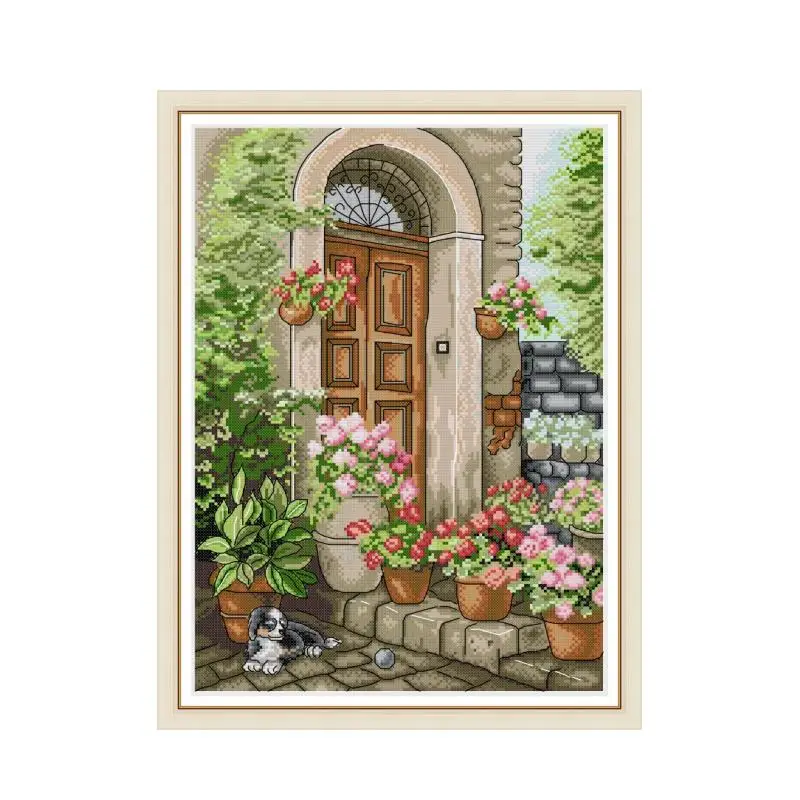 Joy Sunday пейзаж узоры печатные наборы для вышивки крестом DMC нитки 11ct 14ct Aida холст ткань для вышивки крестом
