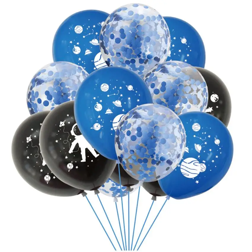 

Astronaut Rock Foil Balloons Birthday Party Decoration Spacemen Universe 20pcs 12inch Latex Helium Ballons 10pcs Confetti Globos
