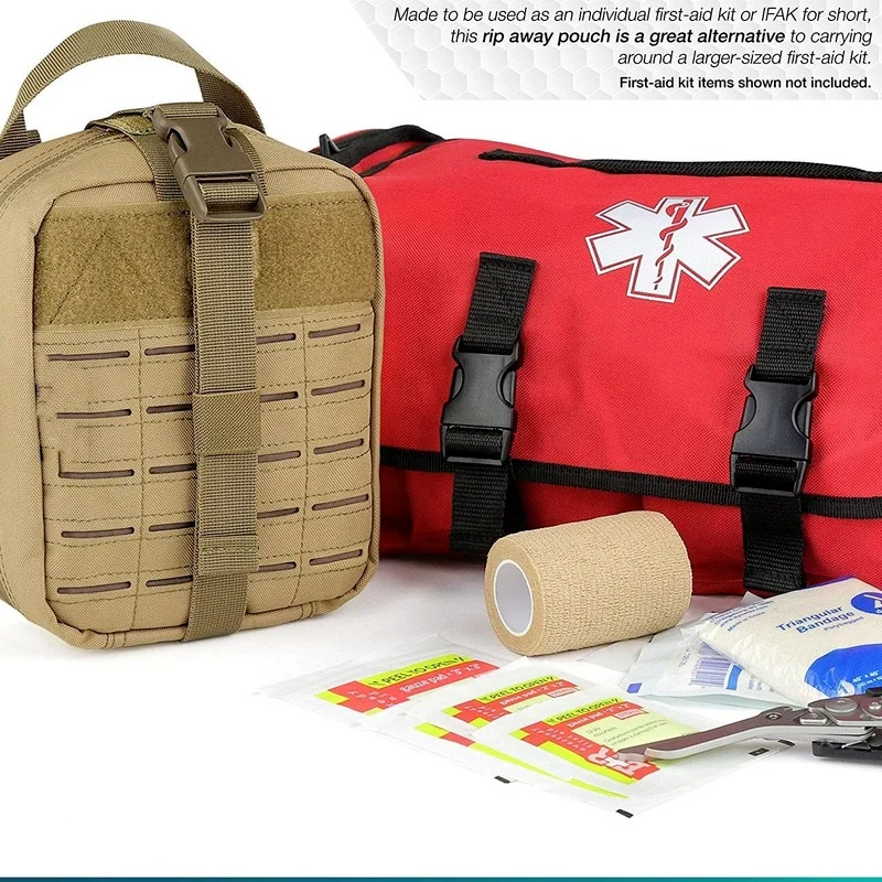 Racer Cut Tactical Medical Bag Car Emergency Kit IFAK Molle Tool Bag Military Tactical EDC Pouch First Aid Kit