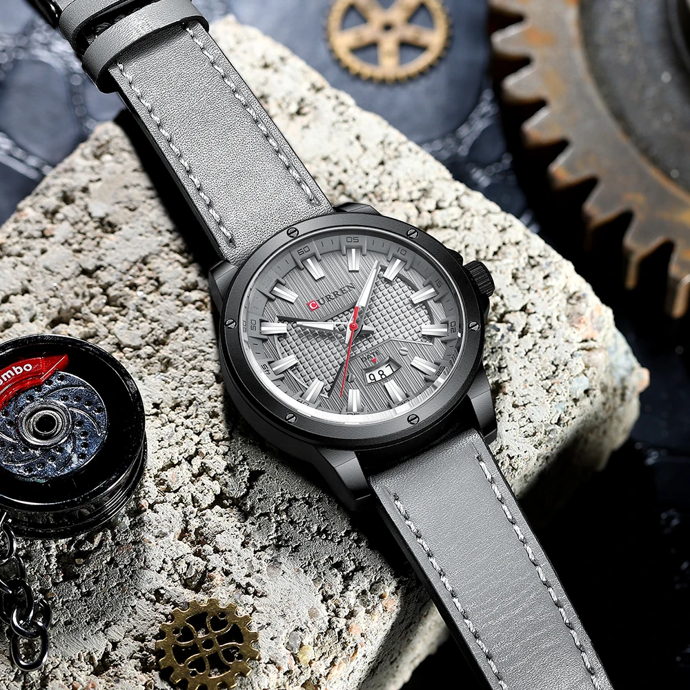 

Watches CURREN for Men Luxury Brand Fashion Quartz Wristwatch with Leather Strap Casual Business Clock Male
