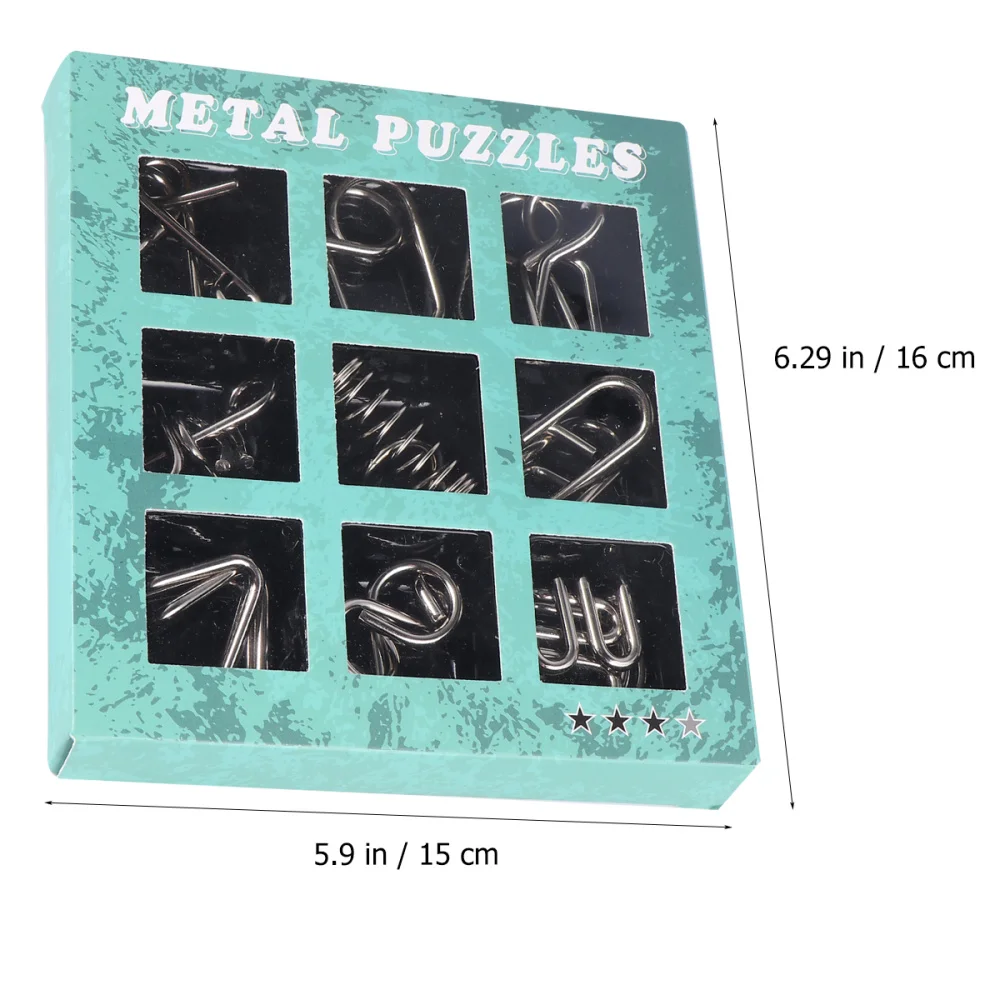 

2 Sets of 18PCS IQ Test Mind Game Toys Funny Intelligence Buckle Ring Toys Metal Brain Teaser Puzzles Classic Chinese Ring