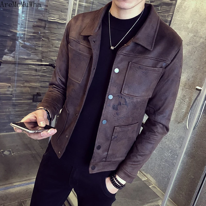 Мужская куртка AreMoMuWha тонкая в Корейском стиле на весну и осень QX1039 2019 | одежда