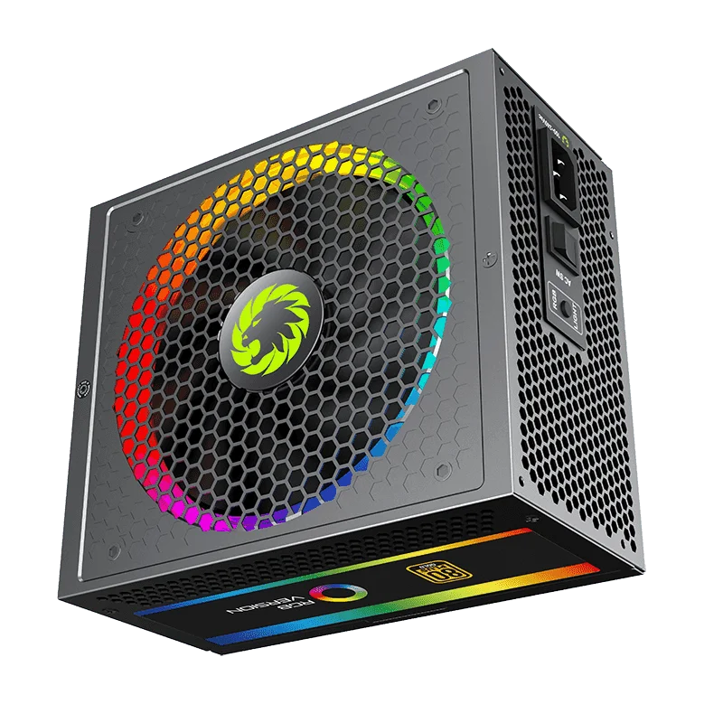 GameMax 850 Вт RGB Питание полностью модульный 80 Plus Gold PSU PFC бесшумный вентилятор ATX