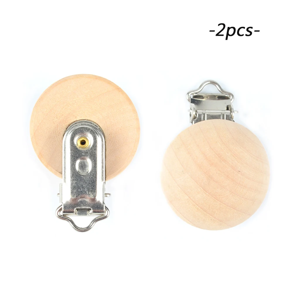 wooden clip LOFCA 2 шт./лот, силиконовая соска-пустышка с ромашками, деревянные зажимы, Детская соска, сделай сам, детская игрушка, аксессуары для кормления, успокаивающее ожерелье, изготовление - Цвет: wooden clip