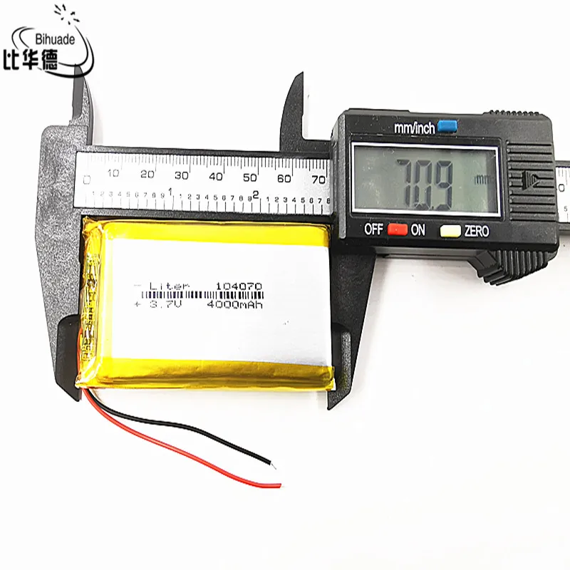 Фото 3,7 V 4000mAh 104070 литиевая полимерная аккумуляторная батарея cell для Mp3 MP4 MP5 GPS Mobile Bluetooth №2