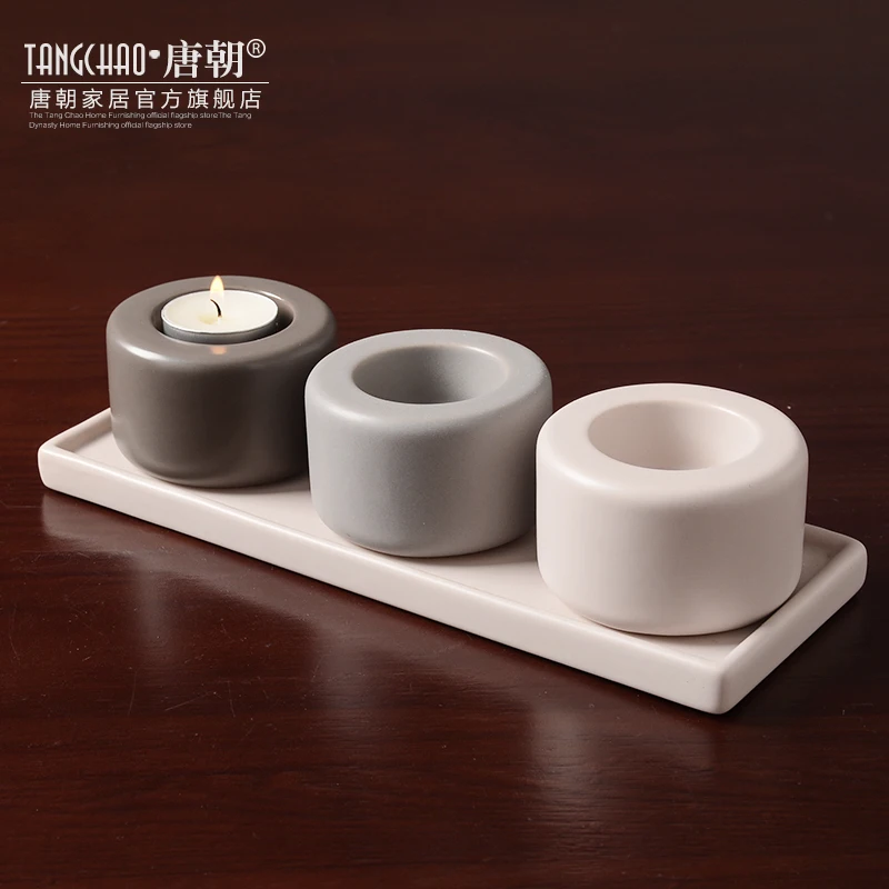 Винтажный маленький Каменный Подсвечник романтический ветрозащитный