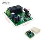 Универсальный беспроводной пульт дистанционного управления QIACHIP, 433 МГц, 6 в, 12 В, 24 В постоянного тока, переключатель, 2-канальный релейный модуль приемника для умного дома