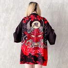 Кимоно женское в японском стиле, хаори юката, уличная одежда в японском стиле, рубашка с Оби