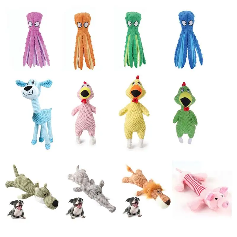 

Pet Stuffed Toys Animal Plush Squeaky Toys Puppy Teething Toys Pet Chew Sound Toys Dog Supplies