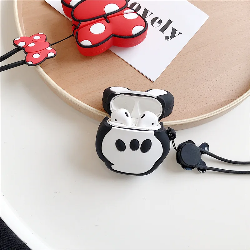 Для AirPods 1 чехол 3D милый мультяшный Дейзи Дональд поросенок Микки Минни беспроводной Чехол для наушников для Apple Airpods 2 Earpods оболочка