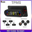 Система мониторинга давления в шинах TPMS, цветная сигнализация, большой экран, Водонепроницаемая IP67, солнечная зарядка