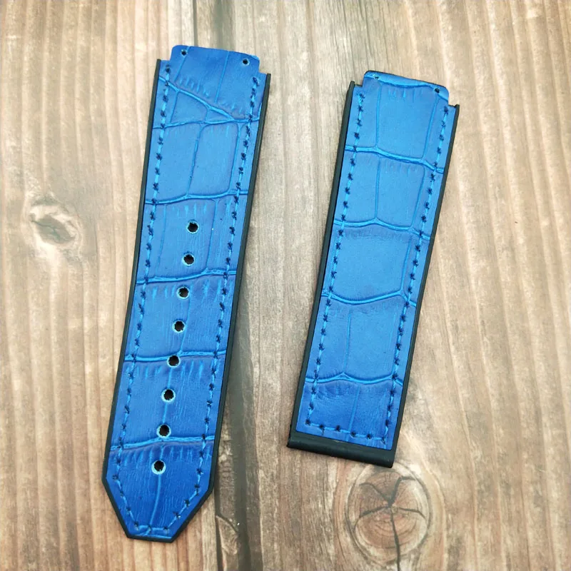 Ремешок из коровьей кожи для мужчин и женщин резиновый браслет наручных часов