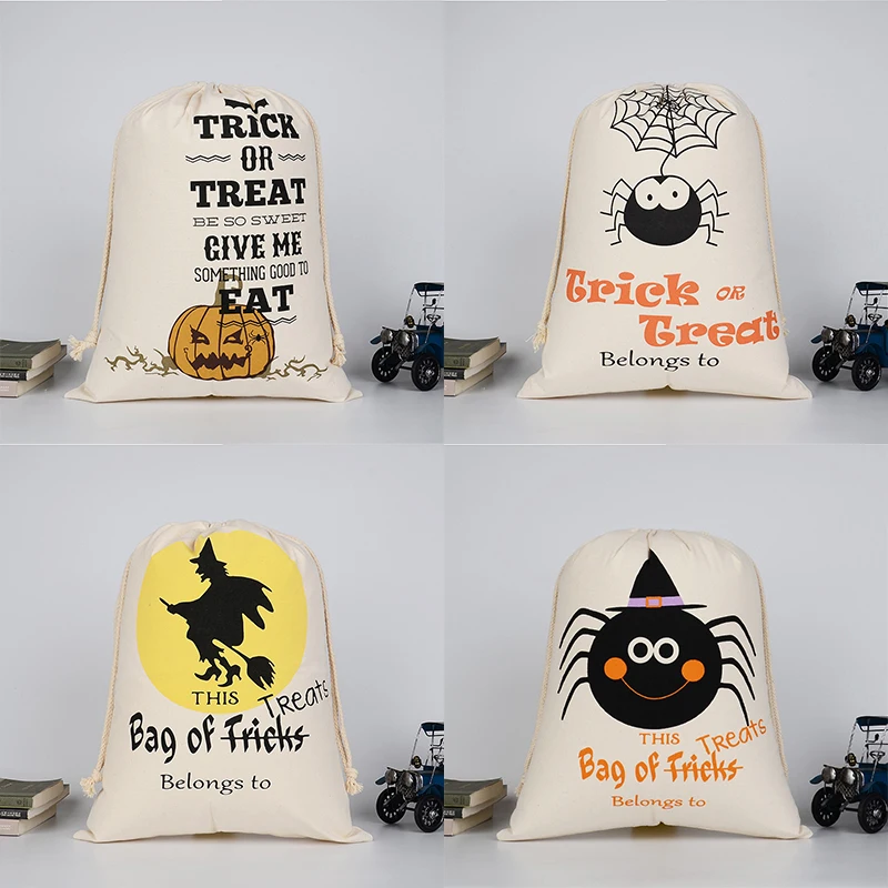 

30pcs/Lot Halloween Pumpkin Tote Bag with Handle Candy Bag Trick or Treat Pumpkin Basket Props Halloween Gift Bag for Kids
