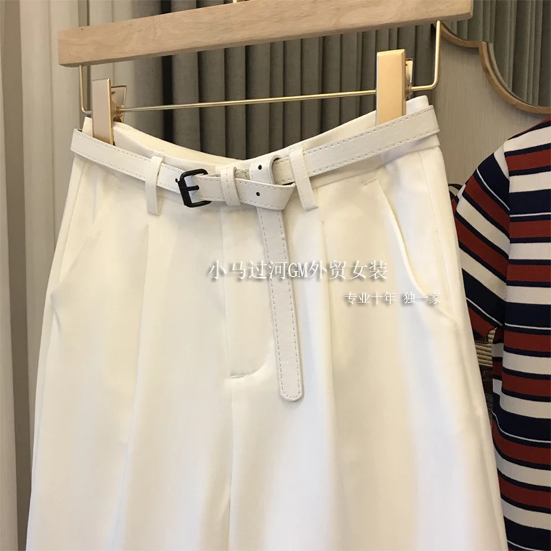 

2021 High Waist Thin A-Line Suit Shorts Women Wide Leg Korean Casual New Shorts Summer New Style Office Lady Shorts With Belt