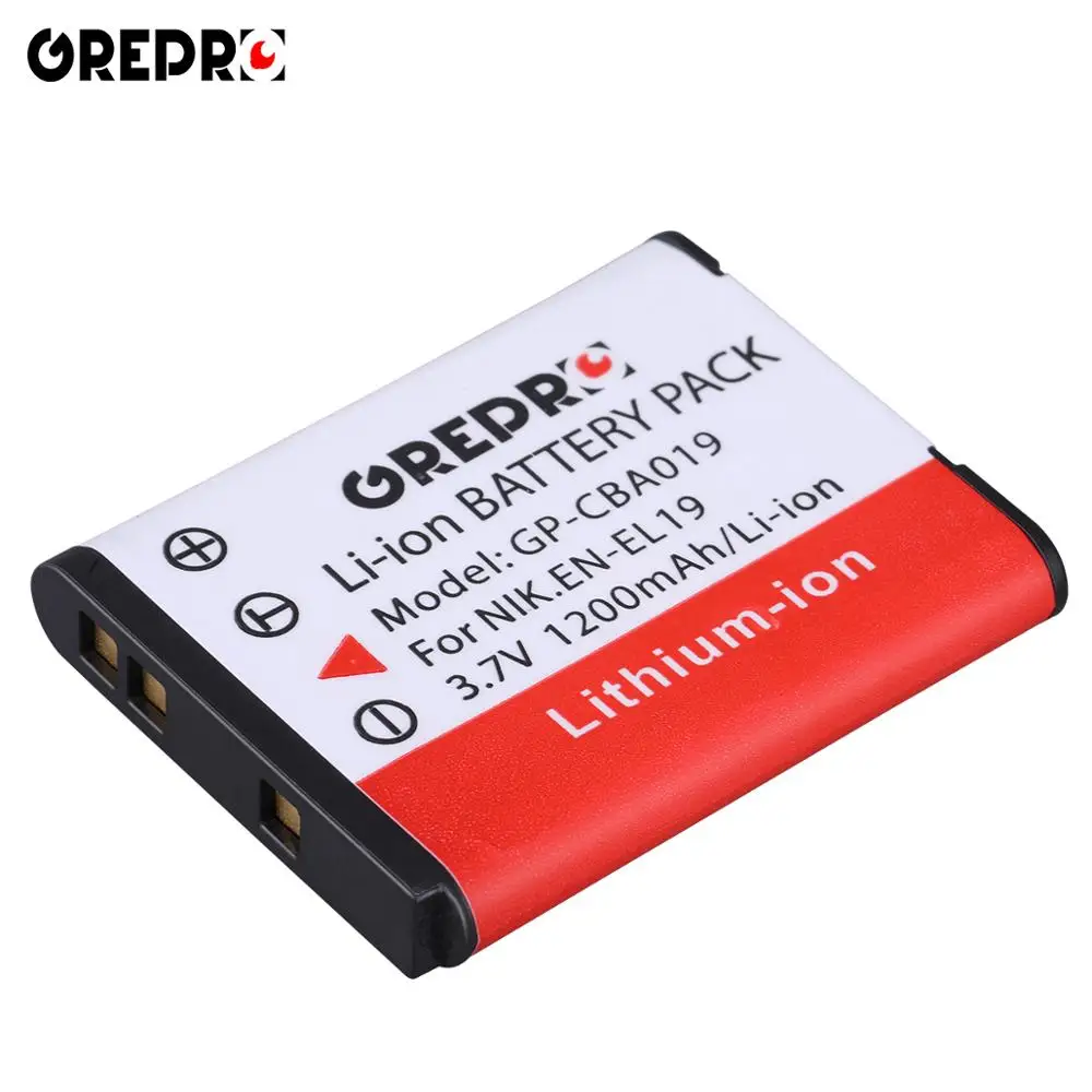 Аккумулятор для Nikon Coolpix S2600 S2700 S3100 S32 S33 S100 S2750 S3200 S3500 S4100 S4150 L10 EN EL19, 1200 мАч