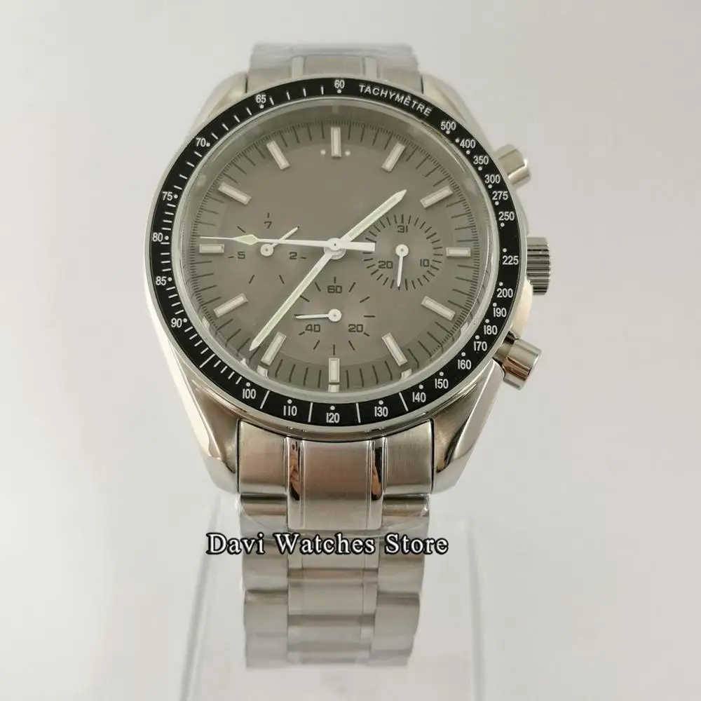 40 мм новые bliger стерильные три глаза часы топ модные популярные Неделя Дата