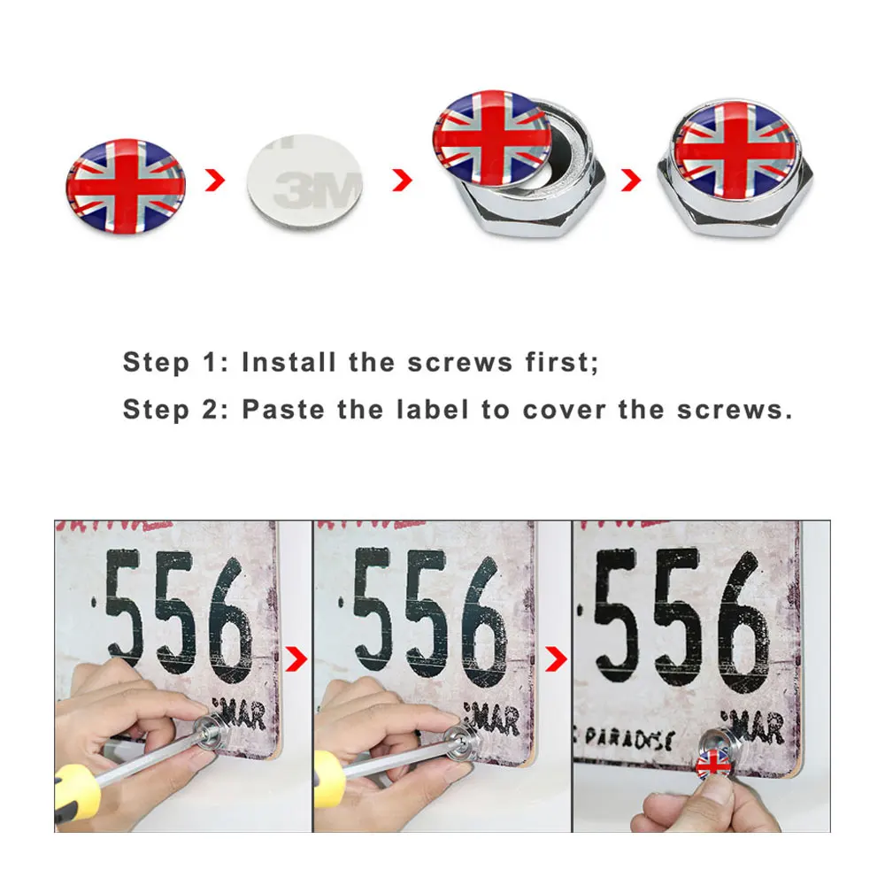 DSYCAR 1 комплект хромированные металлические винты с силиконовой поверхностью в