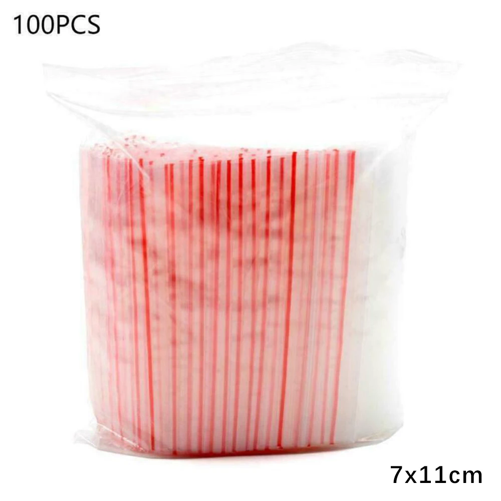 Opp Bag Sealed bag Grip Seal Clear Self 100Pcs Mini Zipper Package | Дом и сад