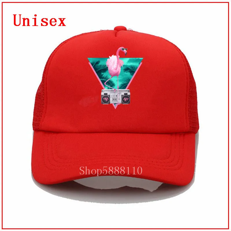 Бейсболка Майами с принтом фламинго и птиц сетчатые кепки от солнца летняя