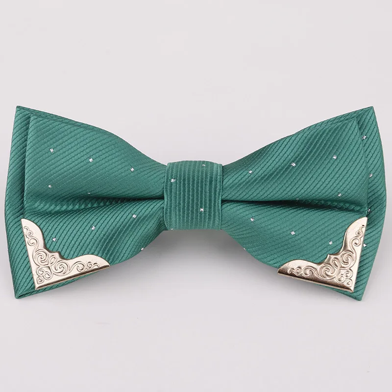 

Sitonjwly Metal Angle Bowtie Men Bow ties Cravat Women Bowtie Fashion Necktie Man Tuxedo Shirt Accessories Gift Custom Logo