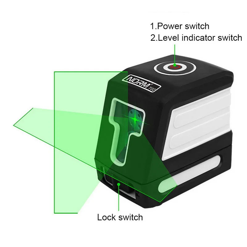 Junejour Mini 2 поперечные линии лазерный уровень красный луч или самонивелирующийся в
