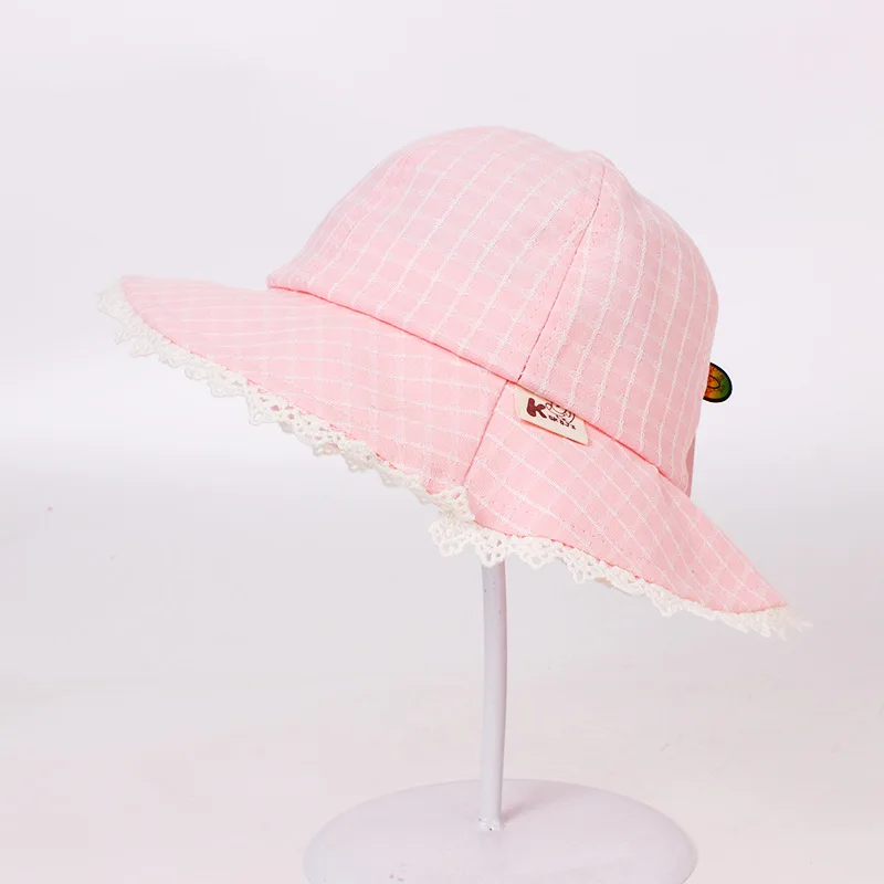 Детские шапки и кепки летняя шапка от солнца в клетку для девочек Повседневная