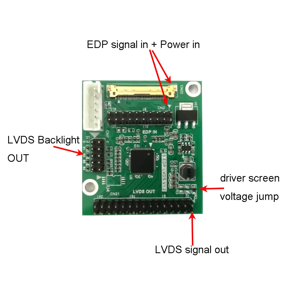 

edp to lvds driver board 4.5-12.5v 30pin edp 5v turn board S EDP. LVDS V 1.2