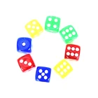 24 шт. 16 мм с закругленными углами игральные кубики для вечеринок четырех-Цвет прозрачная (синий, зеленый, желтый, красный, все 6)