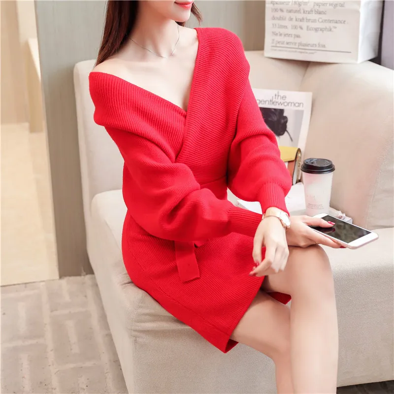 

Spring Women V Neck Sexy Mini Lace Up Long Sleeve Backless Sweater Solid Girls Knitted Sweaters Fluffy Women Knitwear Female Hot