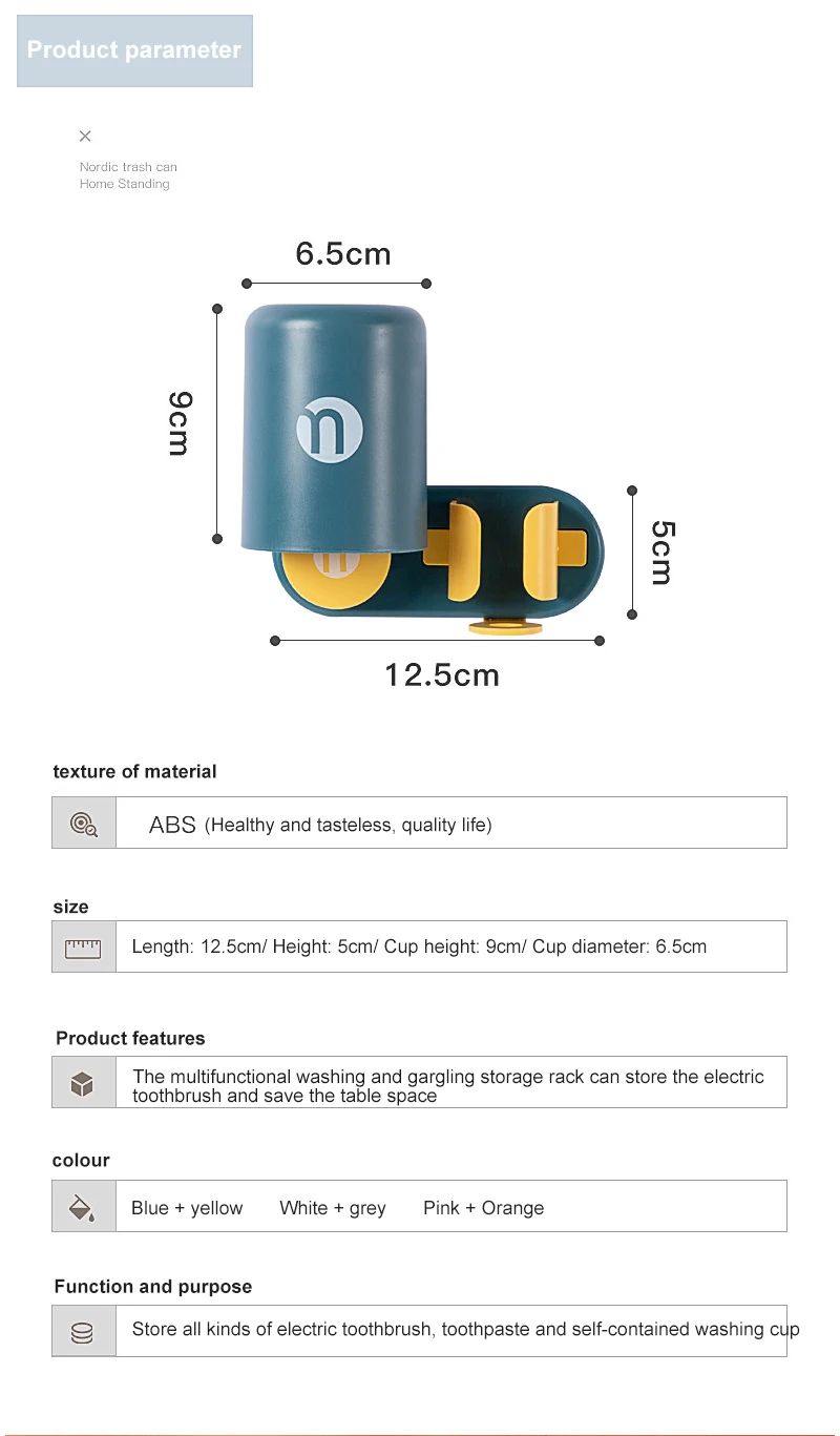 

1pcs Wall-mounted Electric Toothbrush Holder Punch-free Stand Rack Toothbrush Rack Cup Holder Set Bathroom Organizer Accessories