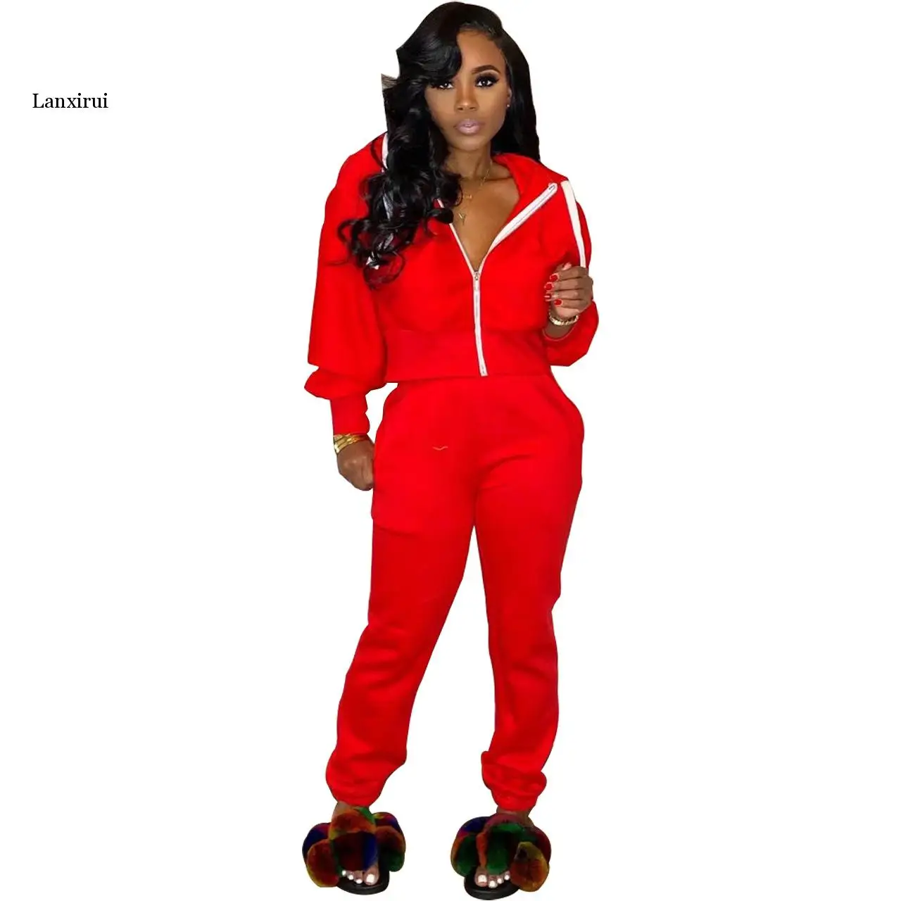 Женский спортивный костюм с капюшоном уличный комплект из 2 предметов спортивные