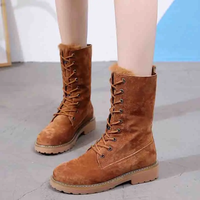 Симпатичные женские зимние сапоги сохраняют тепло раньше очень теплые плюшевые