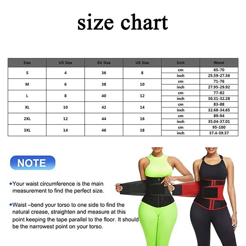 

Women Waist Trainer Corset Sweat Belt Weight Loss Cincher Body Shaper Trimmer Workout Fitness Burning Girdle Gym Belt Shapewear