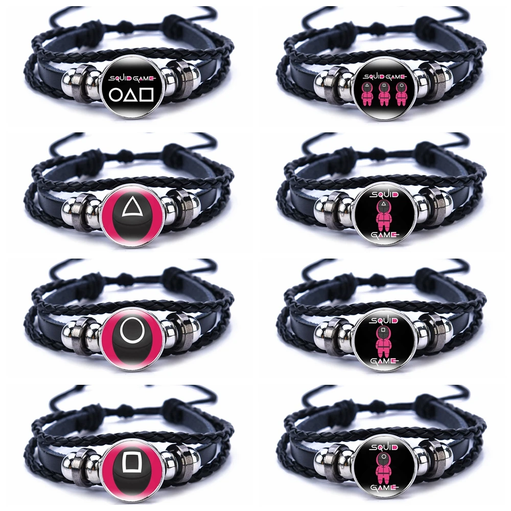 Корейский модный браслет из игры кальмар силиконовый для пары браслеты