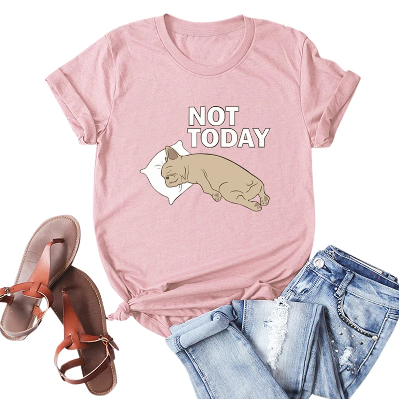 Женская футболка в стиле Харадзюку забавная Футболка с принтом милой собачки