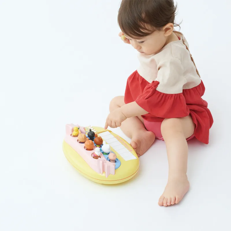 Música de Piano Multifuncional Vocal Infantil Iluminação Brinquedos 2 Instrumento musical de brinquedo