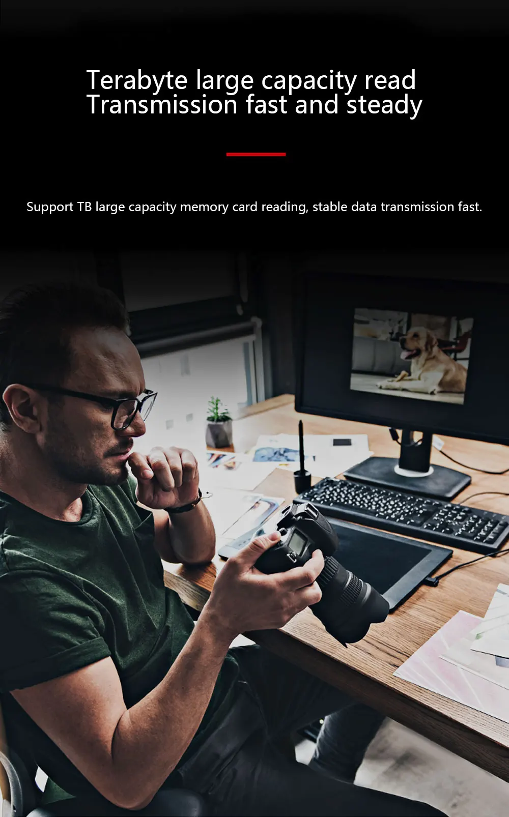 Lexar Профессиональный SD SDHC Устройство чтения карт памяти USB 3,0 высокоскоростной SD UHS-II считыватель