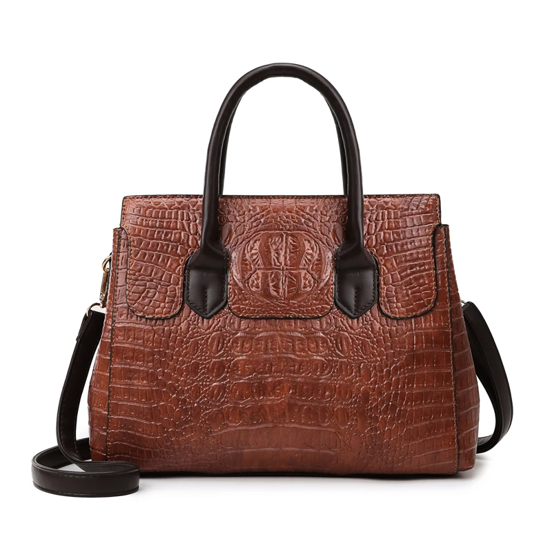 

Crocodile Grain Leather Women Handbags Casual Crossbody Bags 2021 Ladies Luxury Designer Tote Bag High Capacity Shoulder Bag Sac