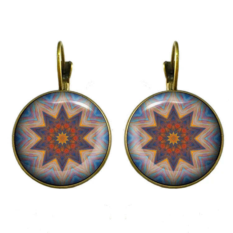 Женские винтажные элегантные серьги с неоновым стеклом и цветком в готическом